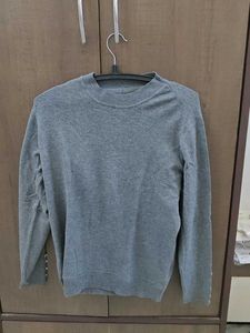 Gray Knit Pullover Sweater