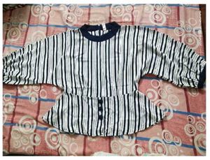 Striped Peplum Top