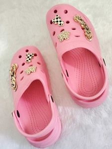 🎀 Pink Clog Shoes with Charms 🥰