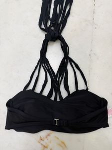Black Strappy Bikini Top