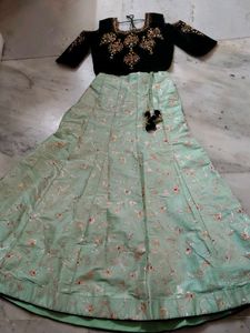 Elegant Mint Green Lehenga choli set