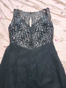 Elegant Black Silver Dress