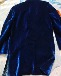 Men's Royal Blue Velvet Sherwani Jacket
