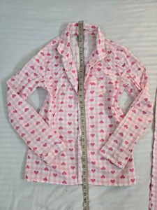 Cute Pink Heart Pajama Set 12 to 14yrs