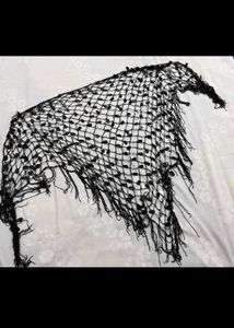 Boho Sheer Black Fringe Kimono