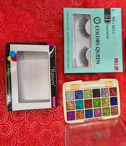 Eye makeup combo Eyeshadow, Eyelashes, Lash glue