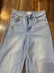 H&amp;M Light Wash Wide Leg Jeans