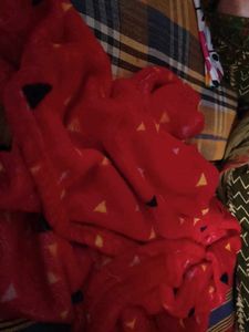 red baby blanket