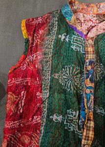 Reversible Kantha Quilted Colorful Top
