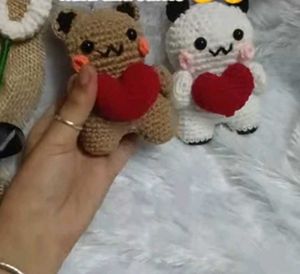 Cute Handmade Crochet Plush Bears(pack of 2)