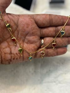 Heart Charm Gold Bracelet