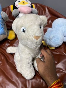 Cute White Lion Plush Toy
