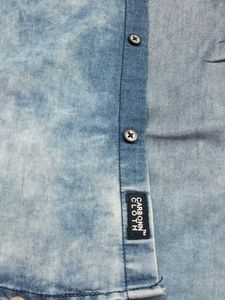 Men's Acid Wash Denim Shirt ( XXL)