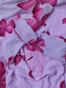 Beautiful Pink Floral Ethnic Gown