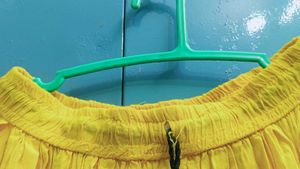 Yellow Peacock Print Skirt