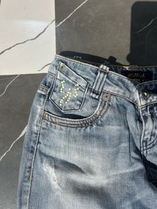 Women's Blue Wash Wide Leg Jeans
