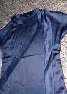 🎀Shein Blue Satin Wrap Top💙⚡