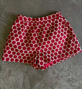 Red Polka Dot High Waisted Shorts