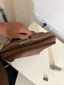 Stylish Brown Faux Leather Backpack