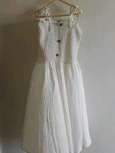 Chic White Smocked Sundress