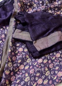 Floral Print Saree with Blouse