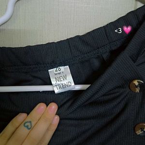 Black Asymmetrical Skirt
