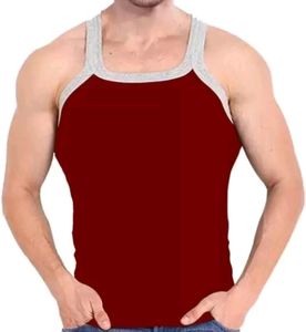 Cotton Fabric Gym Vest Pack Of 5