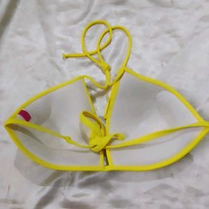 Bright Yellow Bikini Top