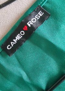 Emerald Green Midi Wrap Dress