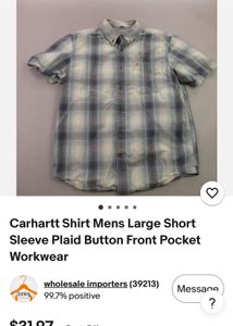 Carhartt Plaid Short Sleeve Shirt