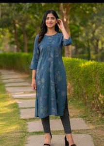 Gold Print Kurta.