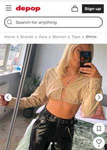 Zara Open Back Crop Top