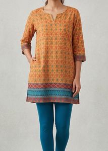 Biba Orange Printed Kurta