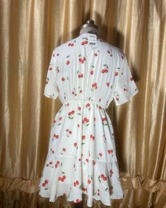 women cherry printed dress❤️