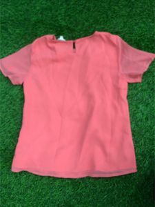 Rumi Beaded Embellished Coral Pink Blouse Top