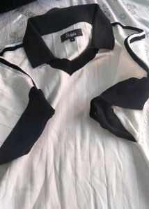 White Striped Polo Shirt