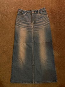 Vintage Denim Maxi Skirt