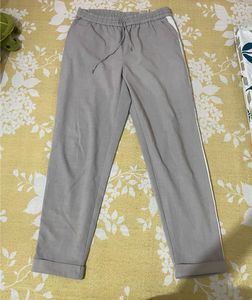 Stylish Grey Trousers with White Stripe