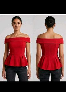 CLEARANCE SALE!!!😝🥳Chic Off-Shoulder Peplum Top