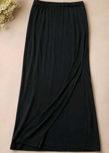 Black Maxi Skirt with High Slit