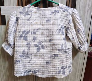Chic Textured Puff Sleeve Blouse