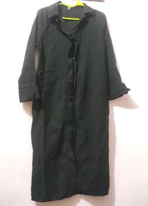 Black Korean Shirt Dress