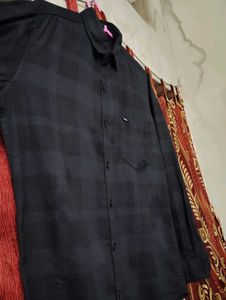 Men's Black Checkered Shirt