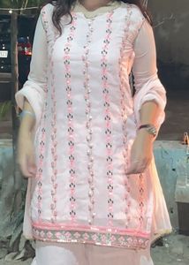 Baby Pink Kurti Set