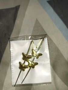 Gold Butterfly Dangle Earrings
