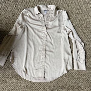 H&amp;M satin shirt - champagne