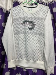 Graphic Feather Print Crewneck Sweatshirt