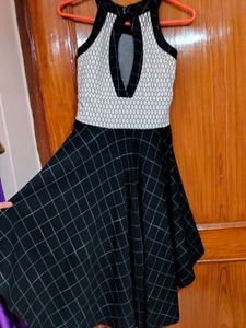 Chic Black &amp; White Grid Dress😋✨