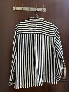 Striped Button-Up Blouse