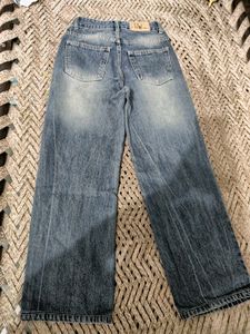 Stylish wordrobe Wide Leg tinted Blue Denim Jeans